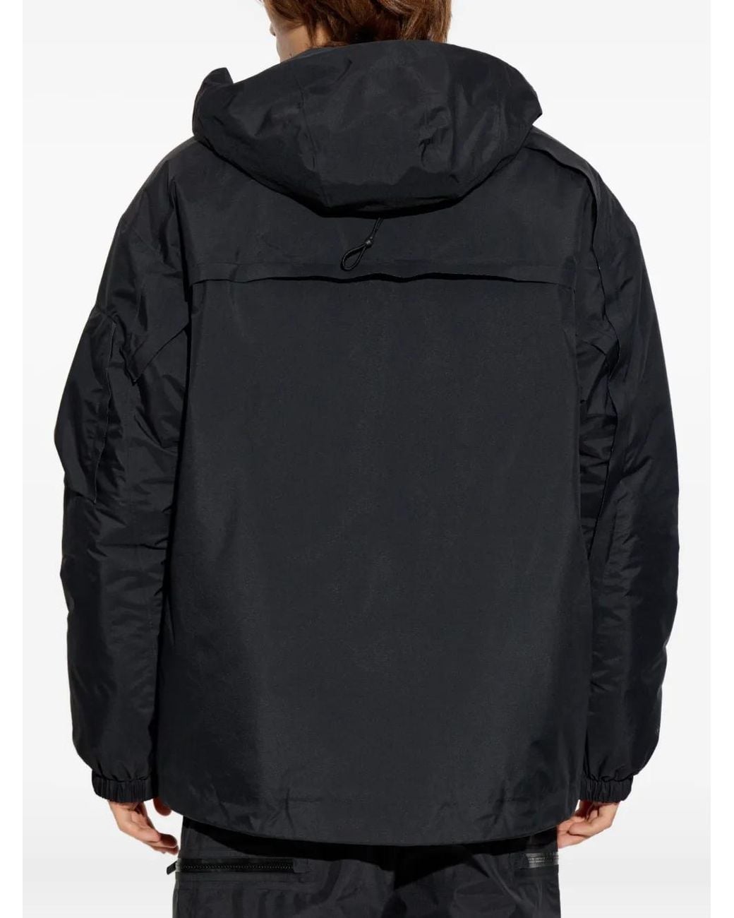 Y-3 Black Hooded Padded Jacket for men