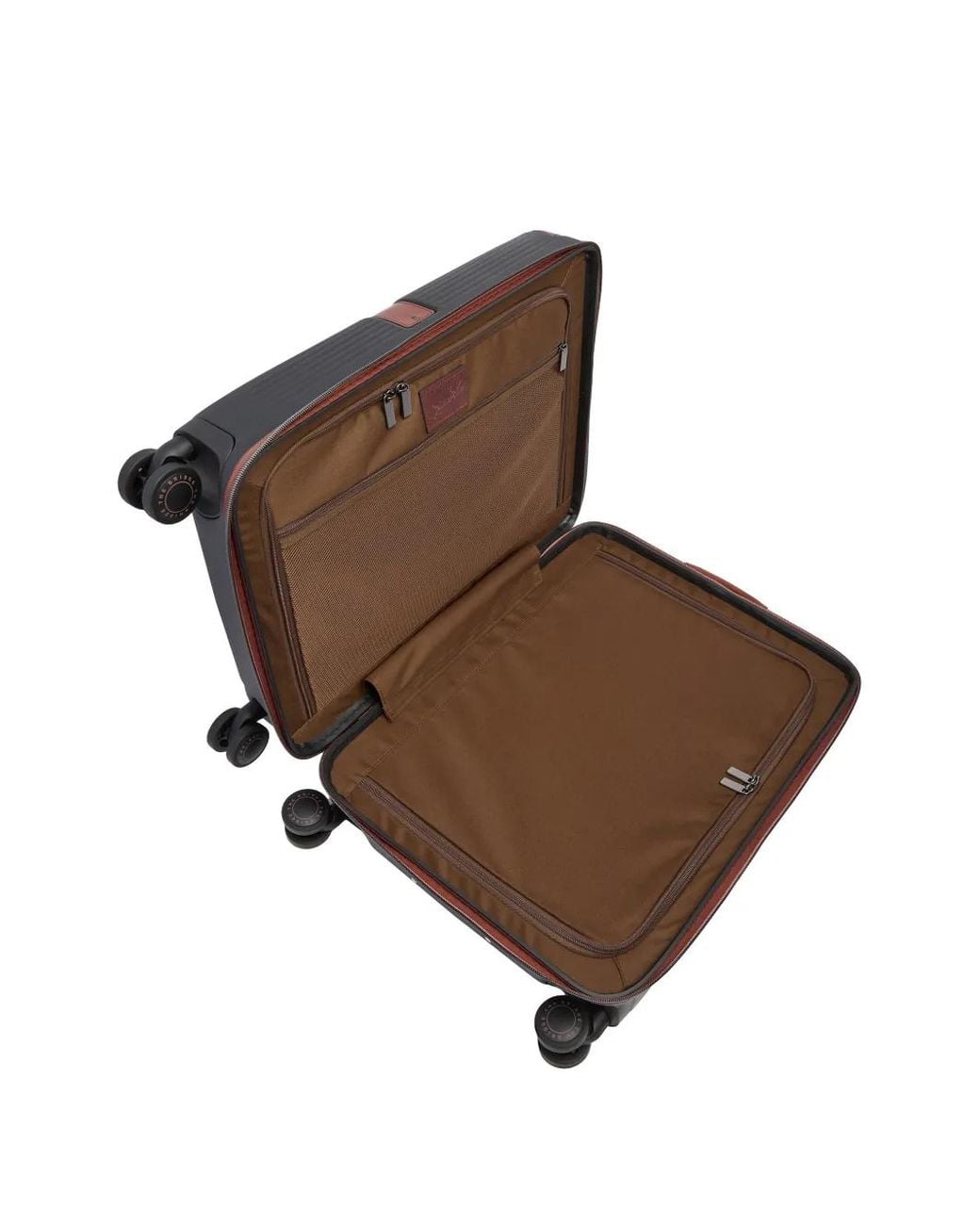 The Bridge Blue Leather-Trim Cabin Suitcase