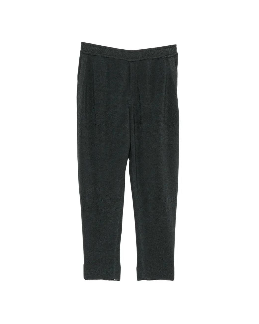 CFCL Black Ribbed-Knit Trousers for men