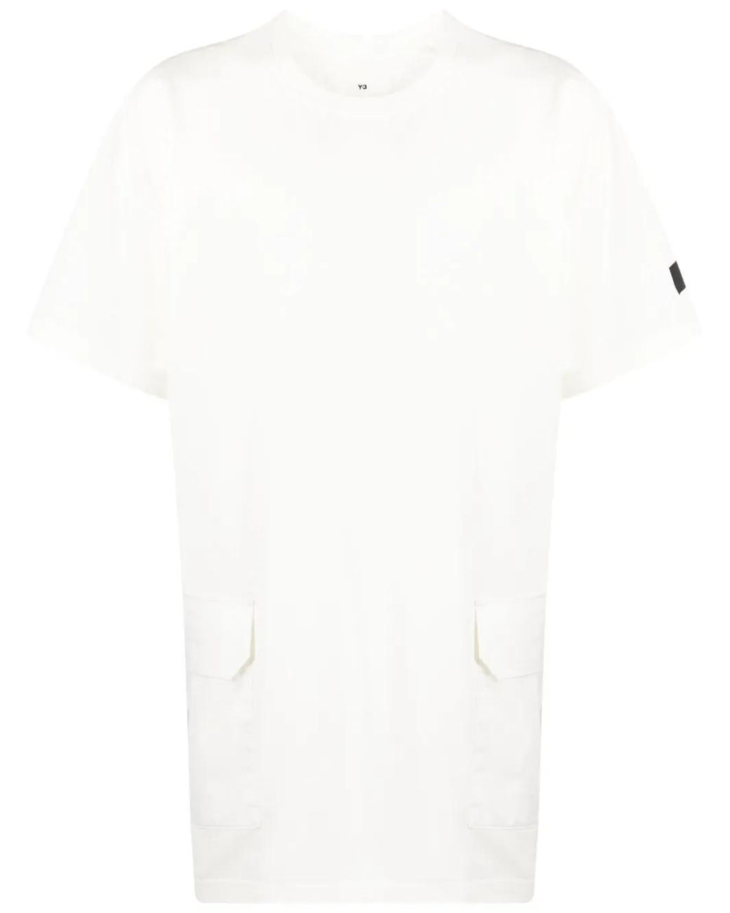 Y-3 White Logo-Patch Short-Sleeve T-Shirt for men