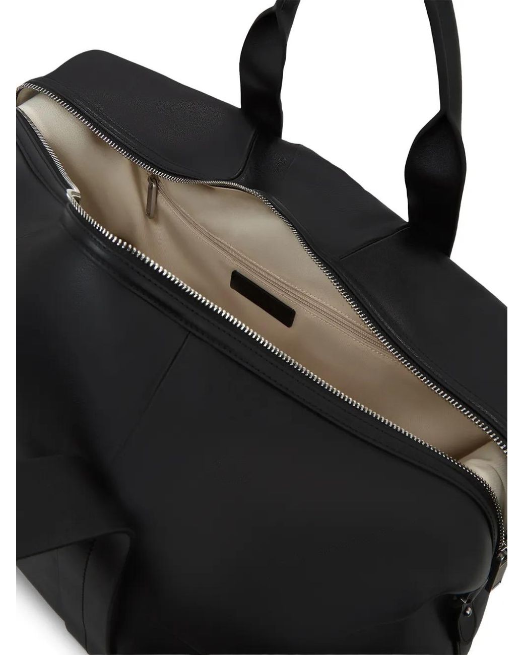 Karl Lagerfeld Black Logo-Patch Weekender for men