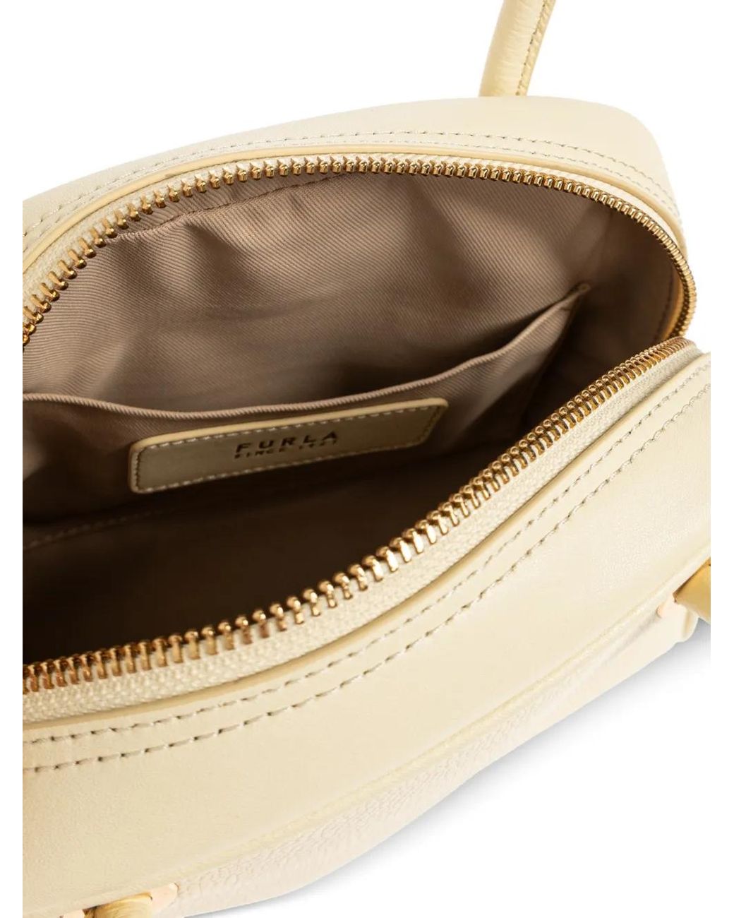 Furla Natural Poppy Grained-Leather Shoulder Bag