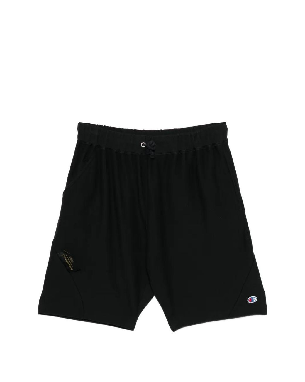 Undercover Black X Champion Logo-Embossed Shorts for men