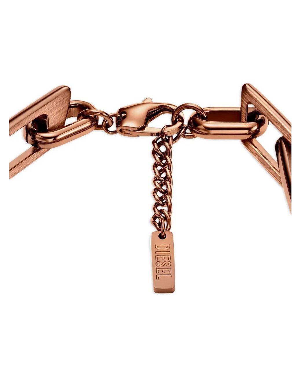 DIESEL White Barbed Interlocking Chain Bracelet