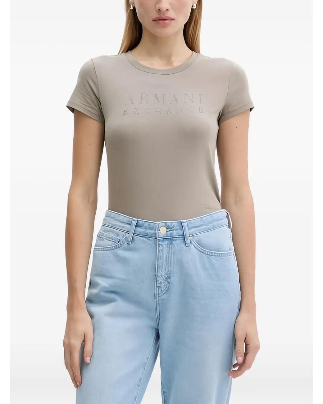 ARMANI EXCHANGE Blue Bright-Logo T-Shirt