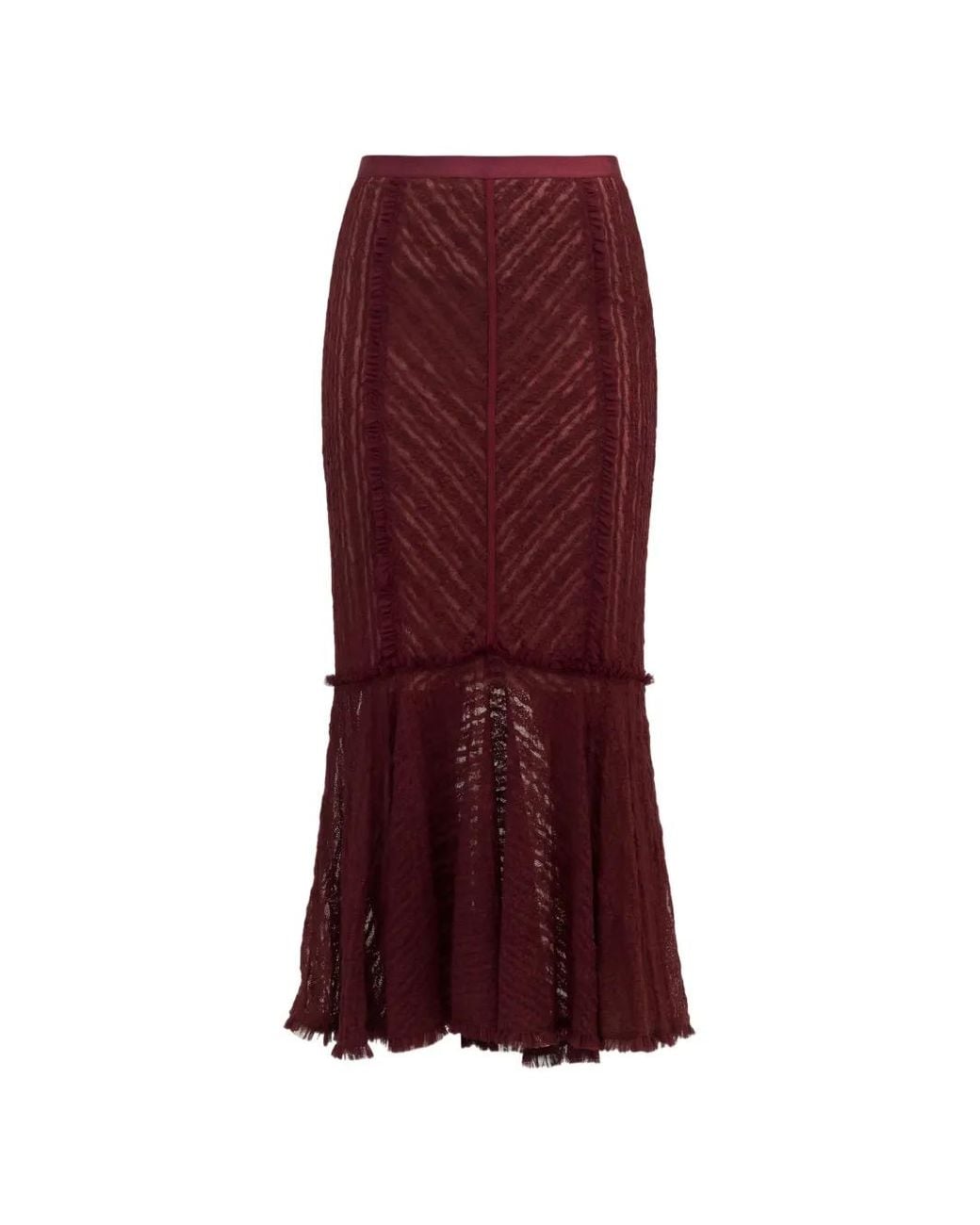 Cinq À Sept Purple Sabrina Maceio Lace Midi Skirt