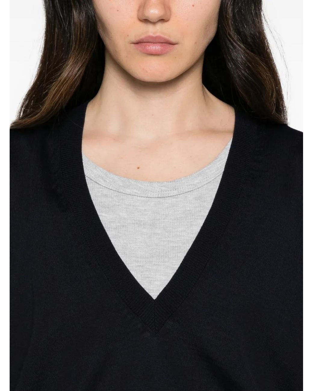 Liviana Conti Blue V-Neck Sweater