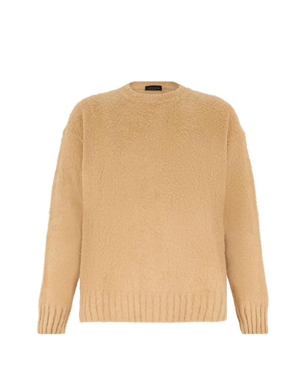 Roberto Collina Natural Brushed-Knit Sweater for men