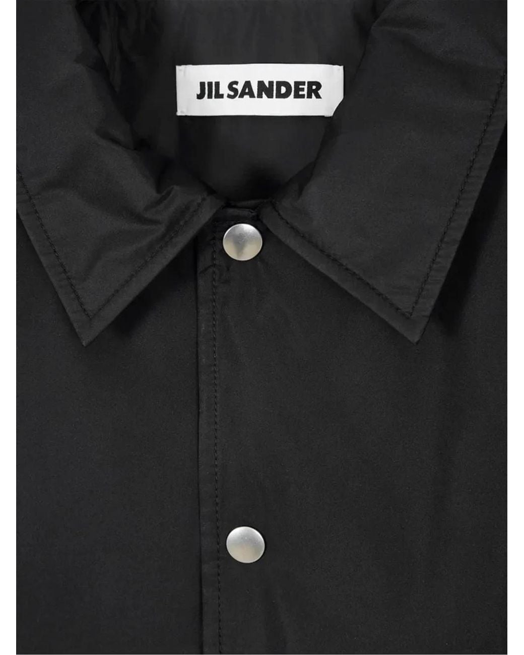 Jil Sander Black Taffeta Padded Jacket for men