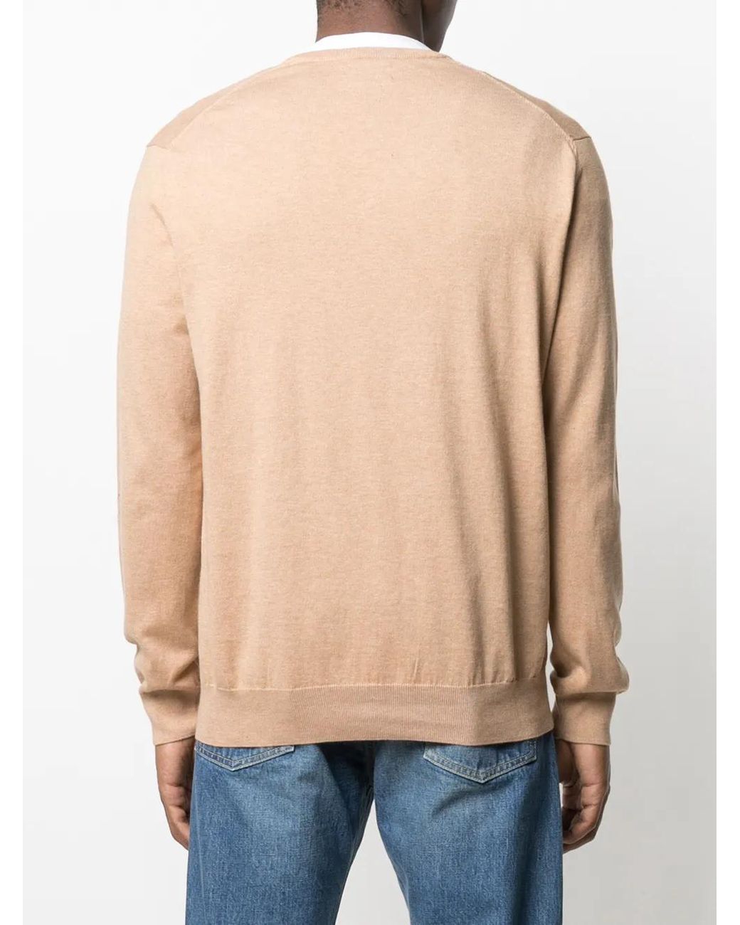 Polo Ralph Lauren Natural Logo-Patch Fine Knit Jumper for men