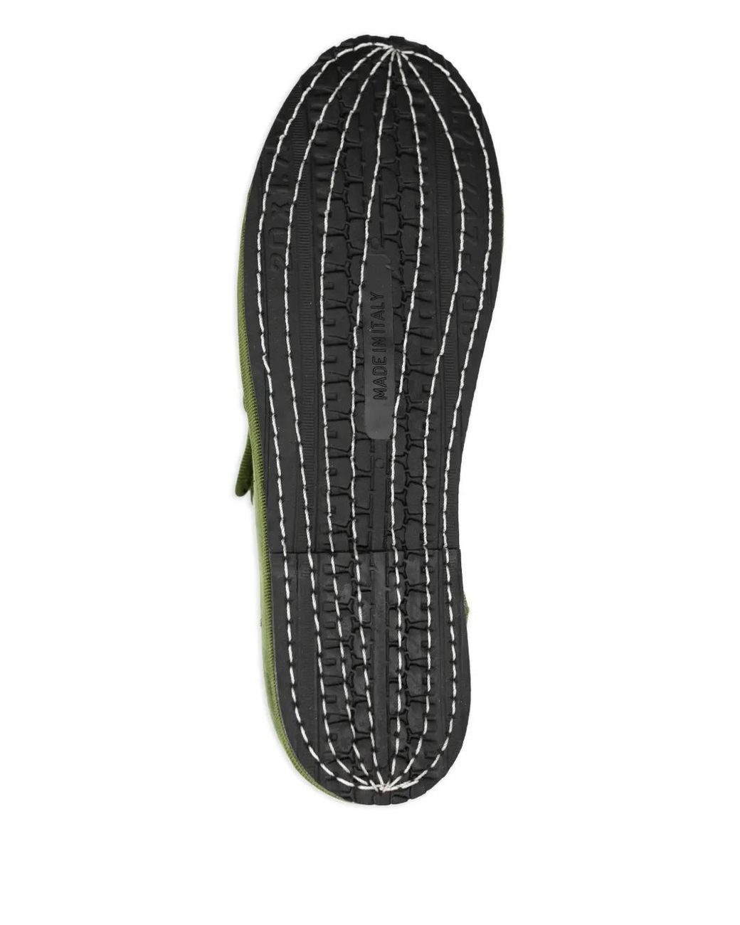 Gondolina Green Guglie Mary Jane Double-Lace Ballet Flats