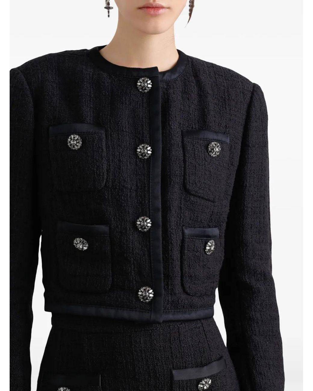Dolce & Gabbana Black Bouclé Jacket