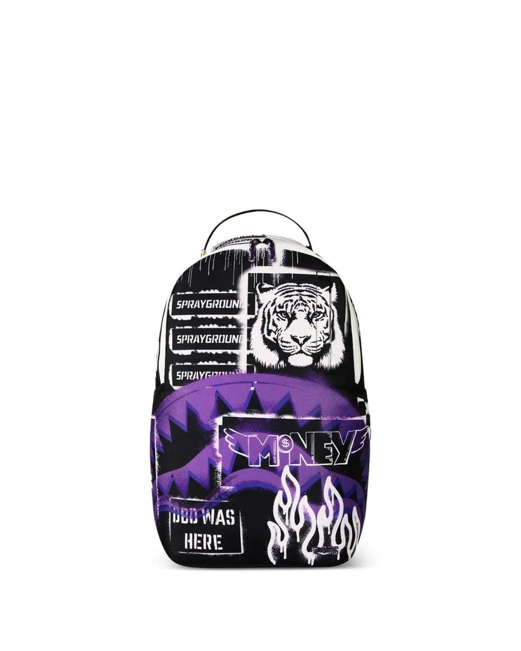Sprayground White Sac À Dos Shark Attack Stencil for men
