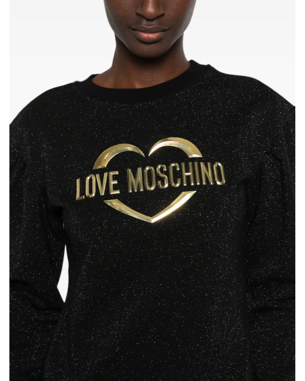 Love Moschino Black Logo-Print Sweatshirt