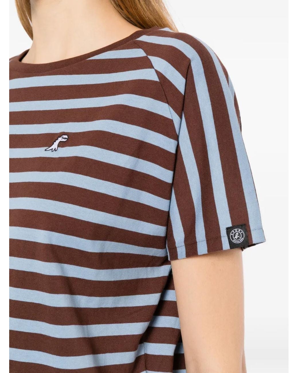 SPORT b. by agnès b. Brown Dinosour-Embroidery T-Shirt