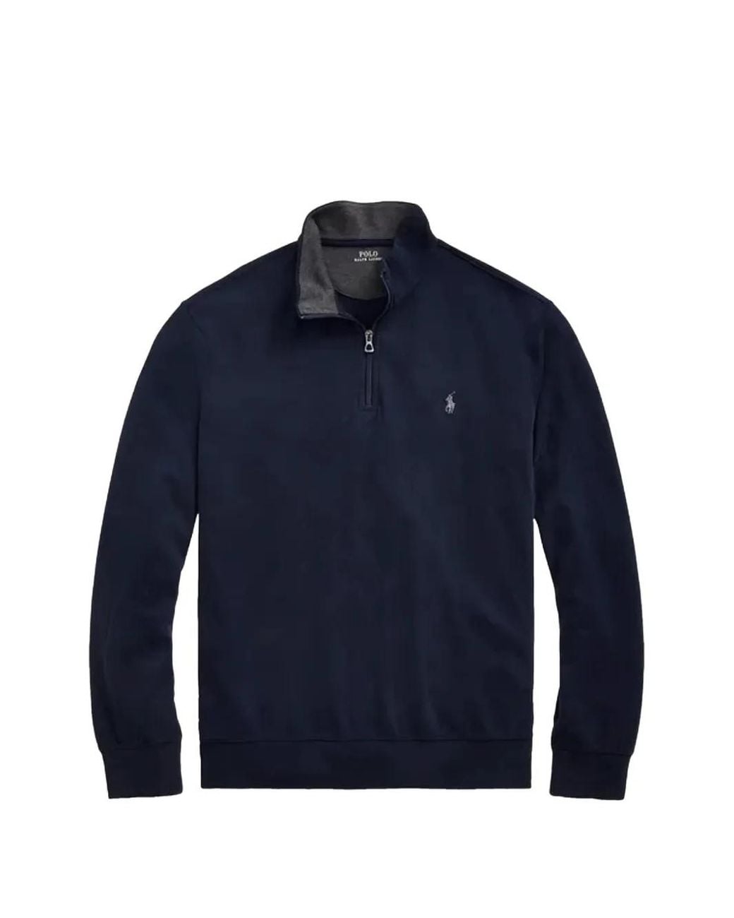 Polo Ralph Lauren Blue Quarter-Zip Knit Polo Shirt for men