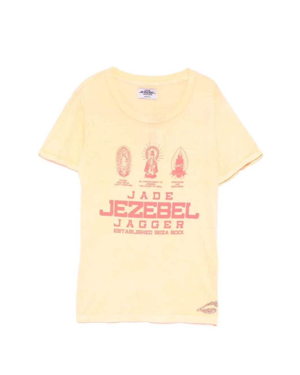 Jade Jagger White T-Shirt À Logo Imprimé