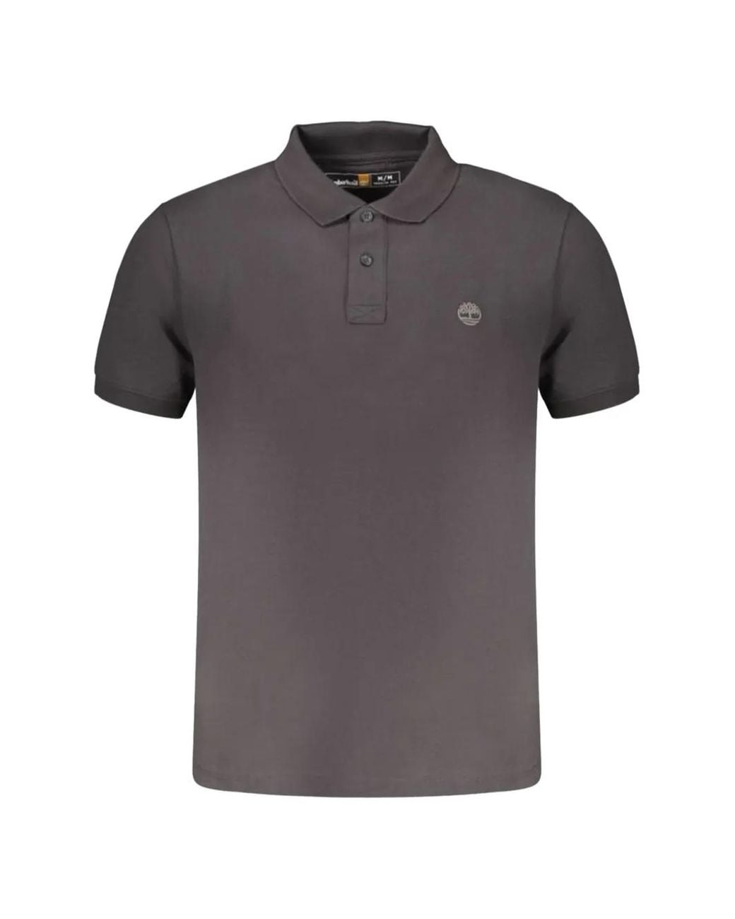Timberland Gray Logo-Embroidered Cotton Polo Shirt for men