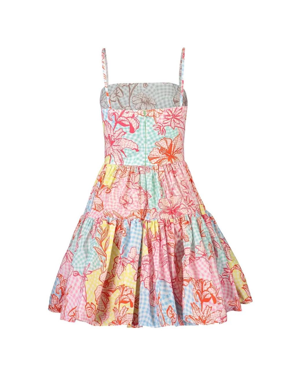 Mary Katrantzou White Margot Floral-Print Mini Dress