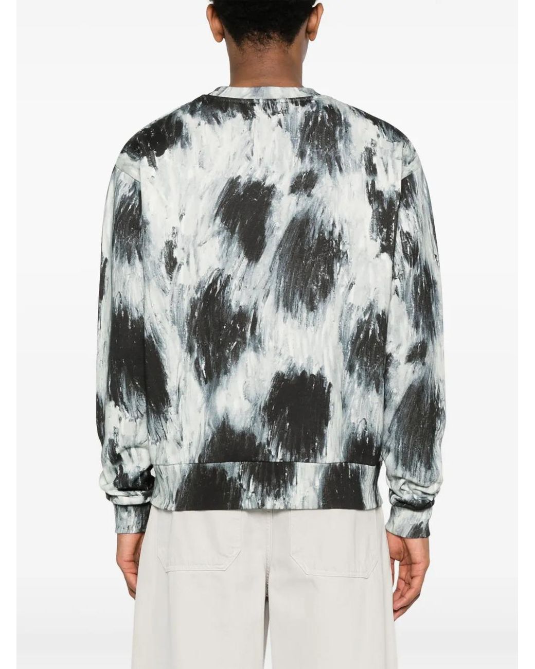 Marni Gray Scribble-Logo Sweatshirt for men