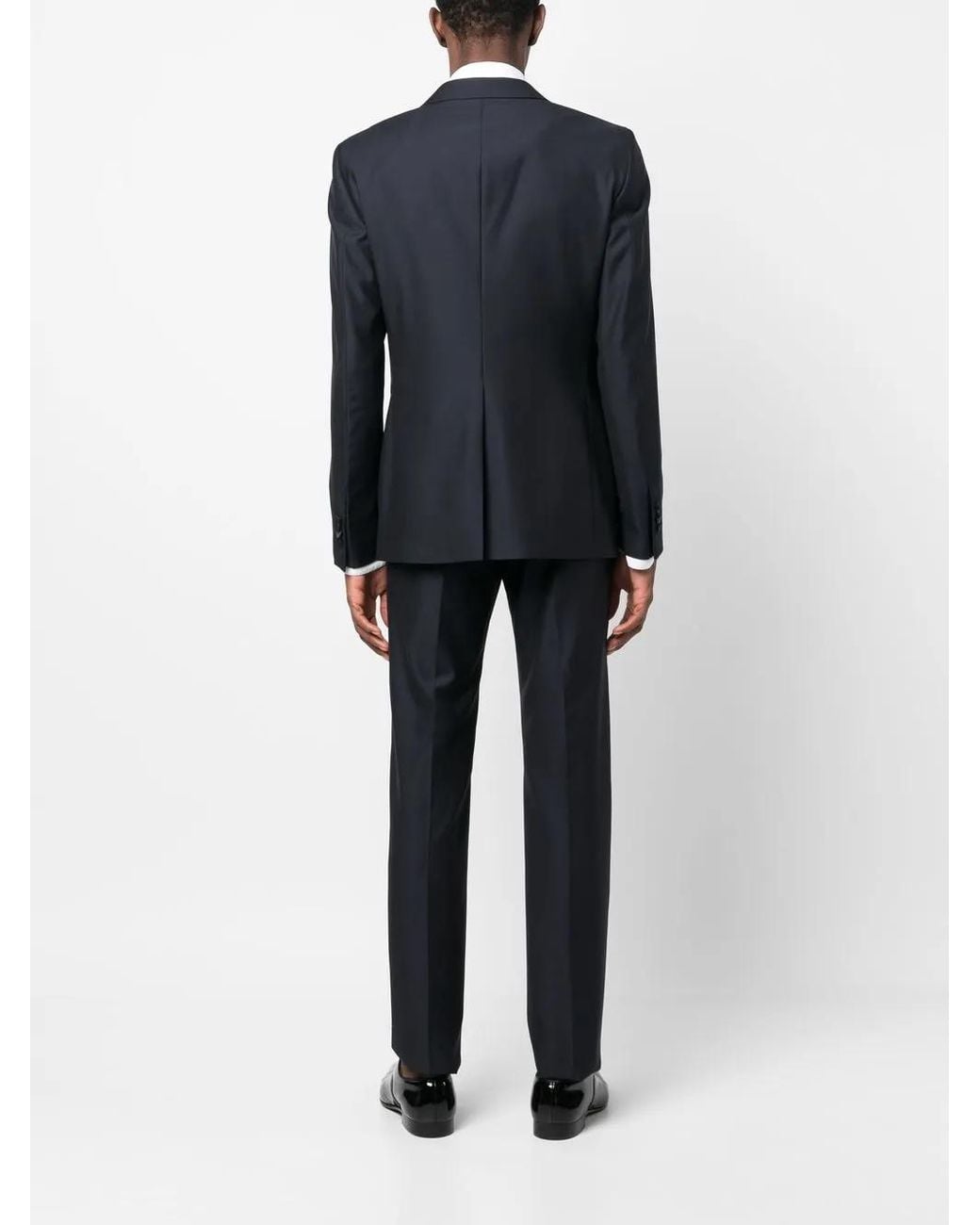 Tagliatore Blue Satin-Trim Three-Piece Tuxedo Suit for men