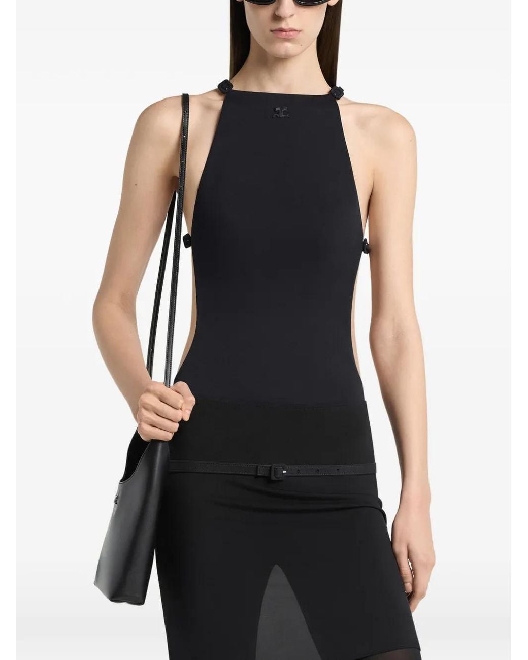 Courreges Black Belted Skorts