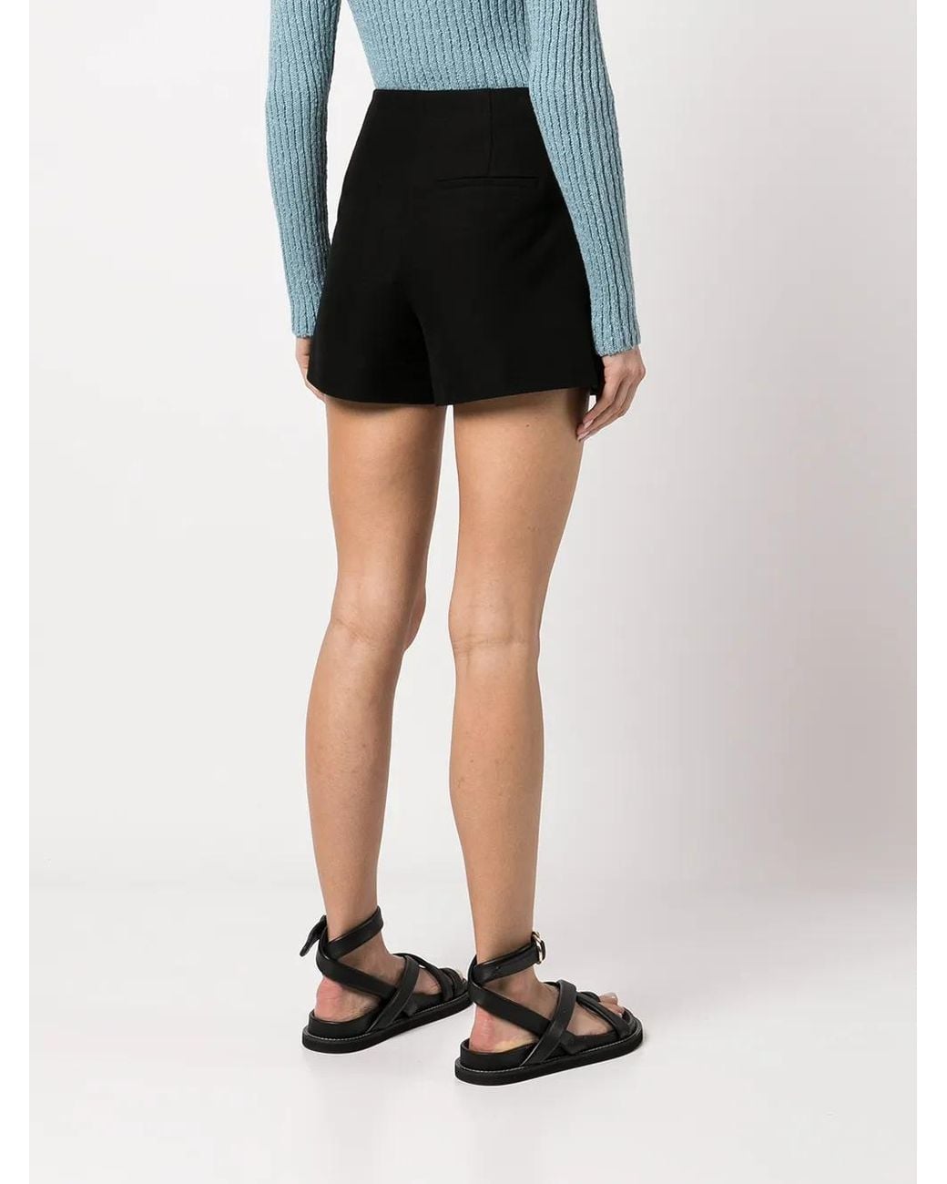 Vince Black Sculptural Panama Shorts