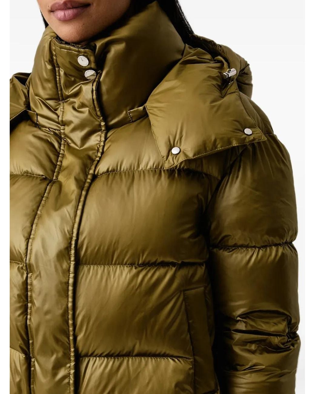 Patrizia Pepe Green Hooded Padded Jacket