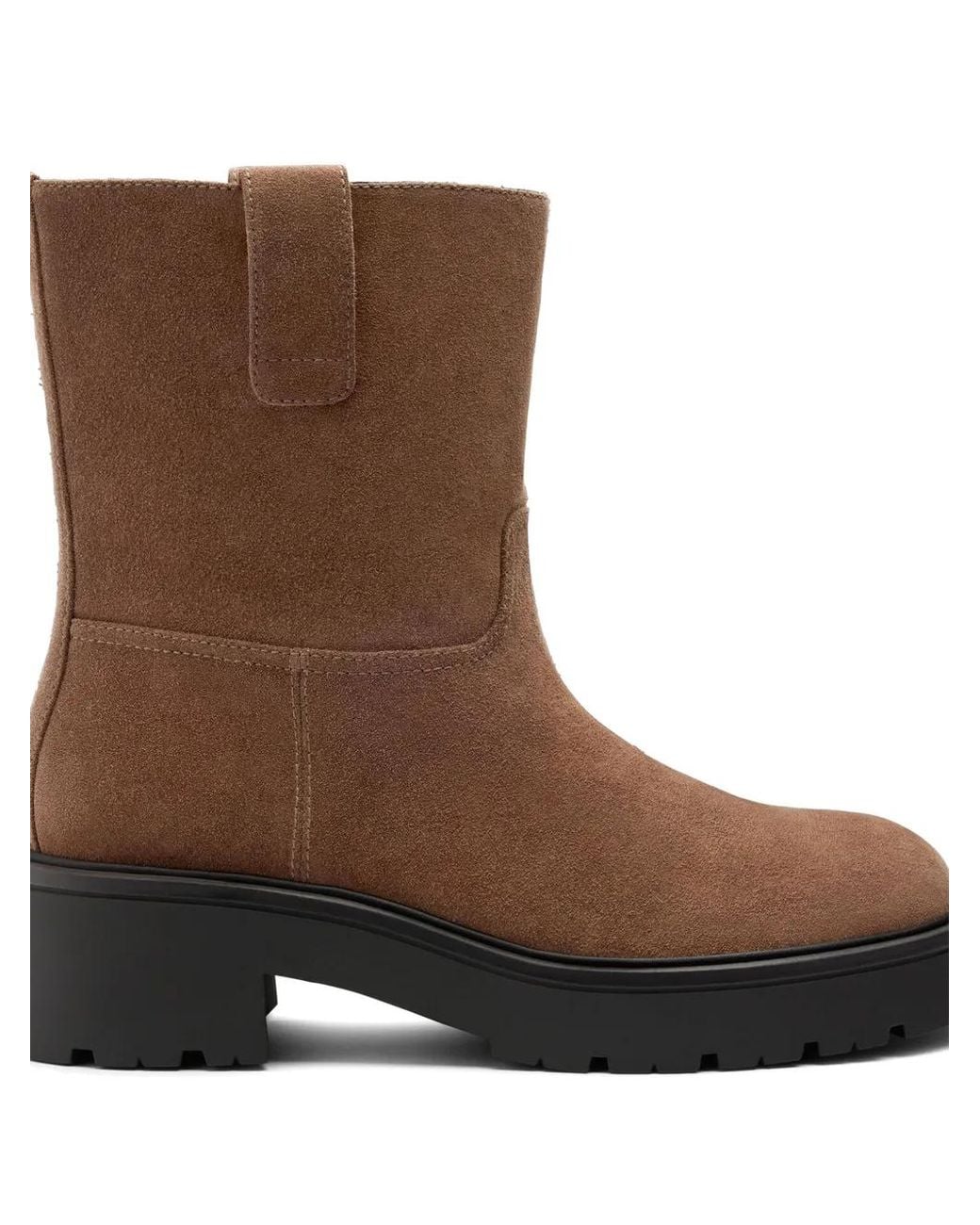 Stuart Weitzman Brown Ren Lug-Sole Ankle Boots