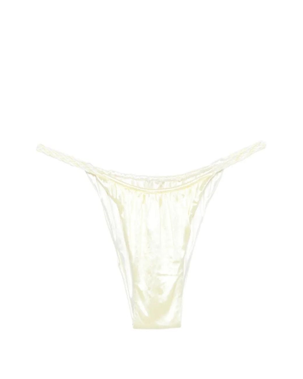 Isa Boulder White Twist Strap Bikini Bottom
