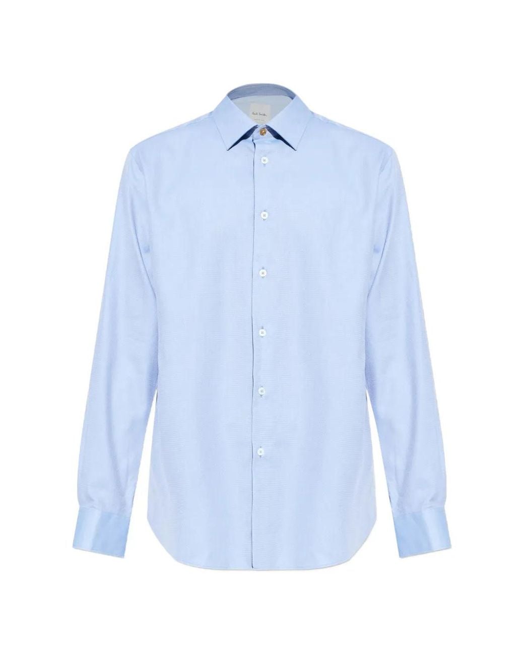 Paul Smith Blue Long-Sleeved Buttoned Shirt for men