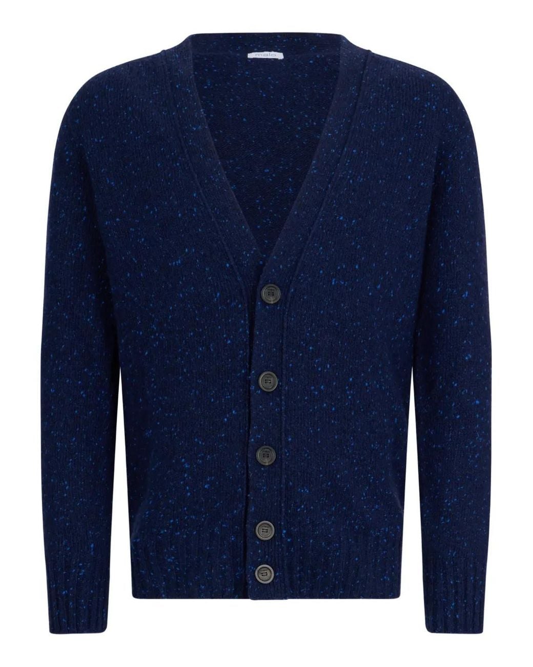 Malo Blue V-Neck Cardigan for men