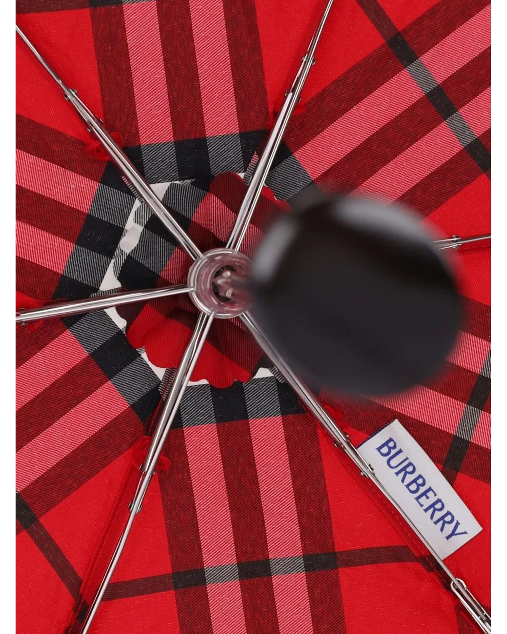 Burberry Geruite Paraplu in het Red