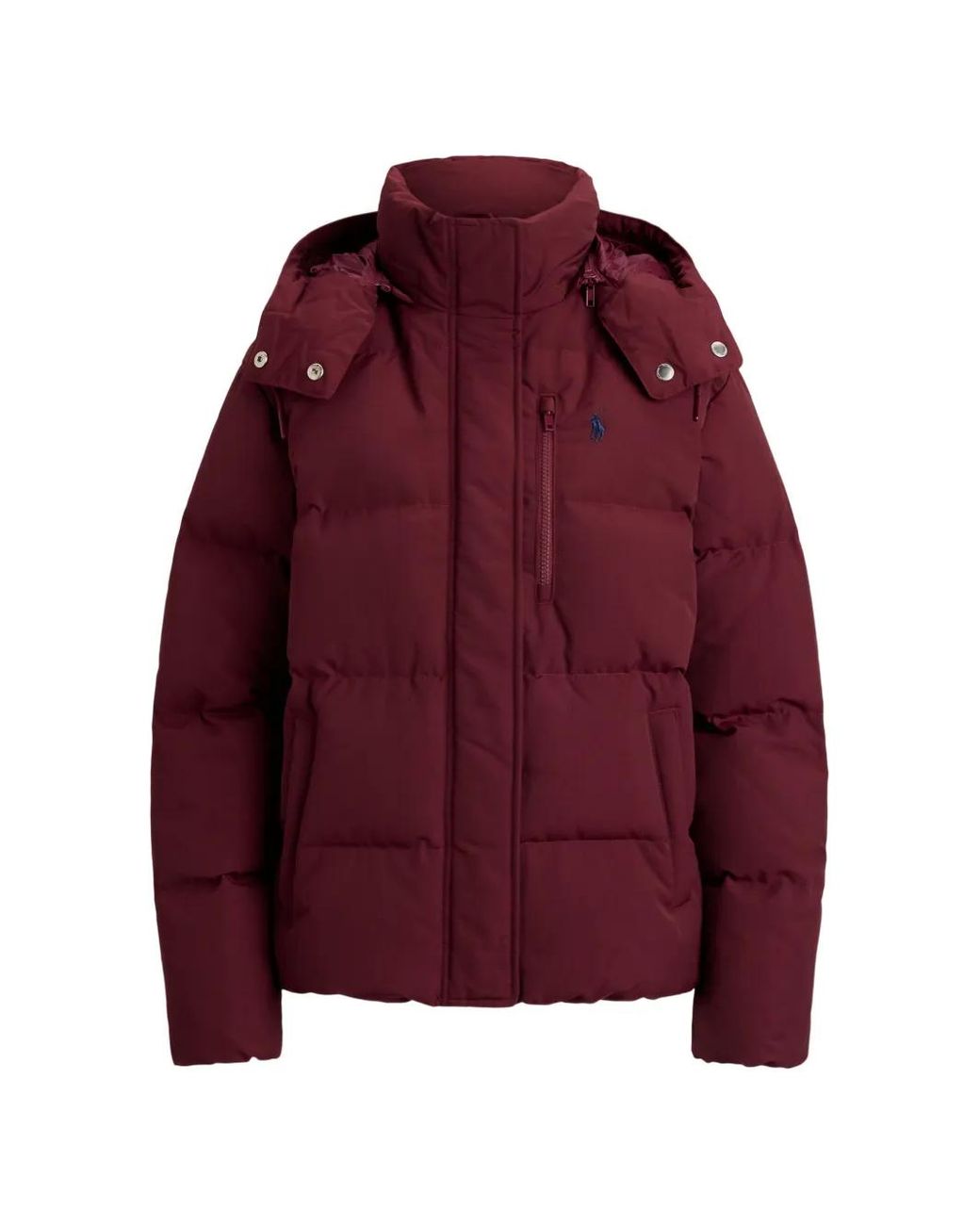 Polo Ralph Lauren Red Doudoune Carly À Capuche