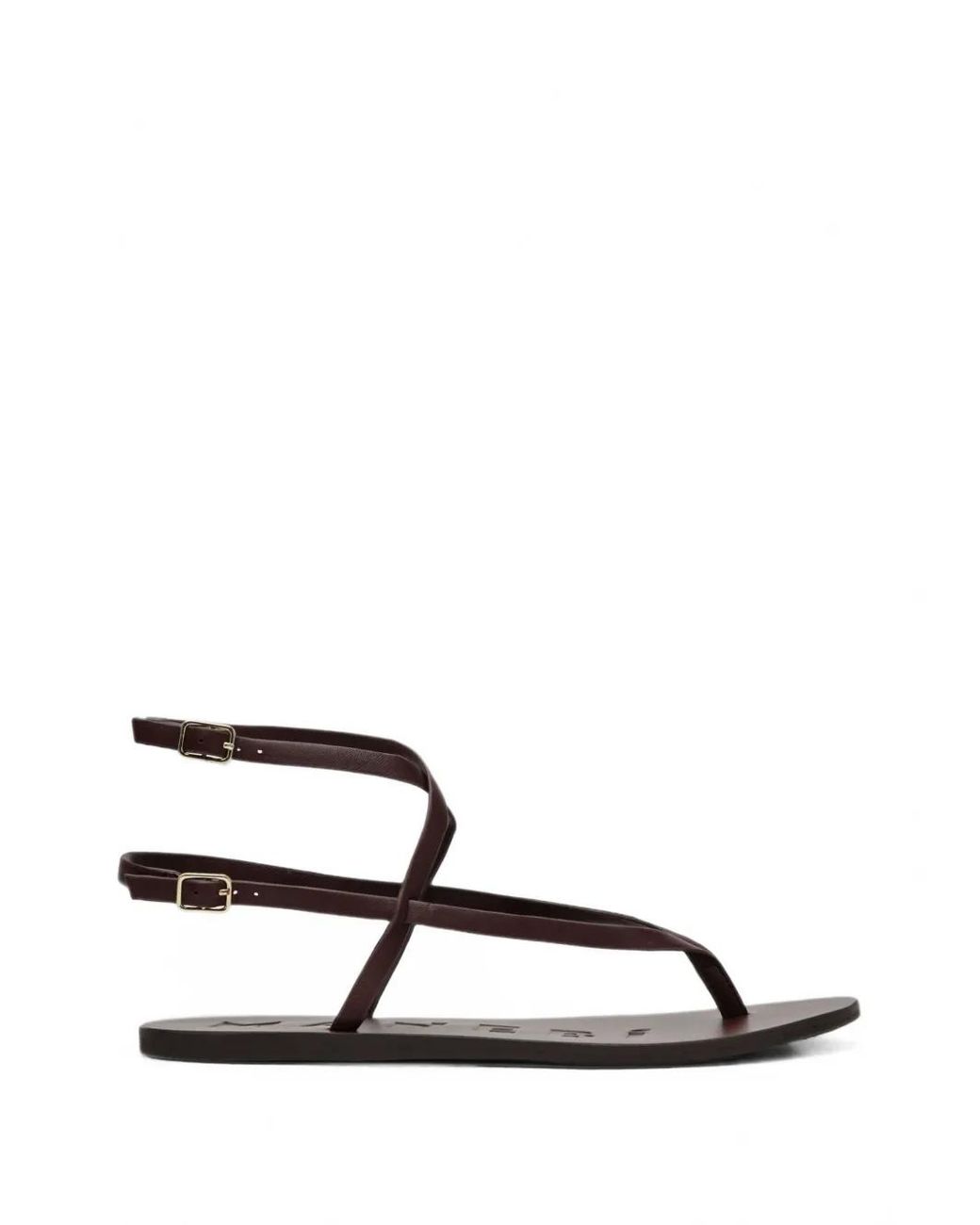 Manebí Brown Wrap-Around Thong Sandals