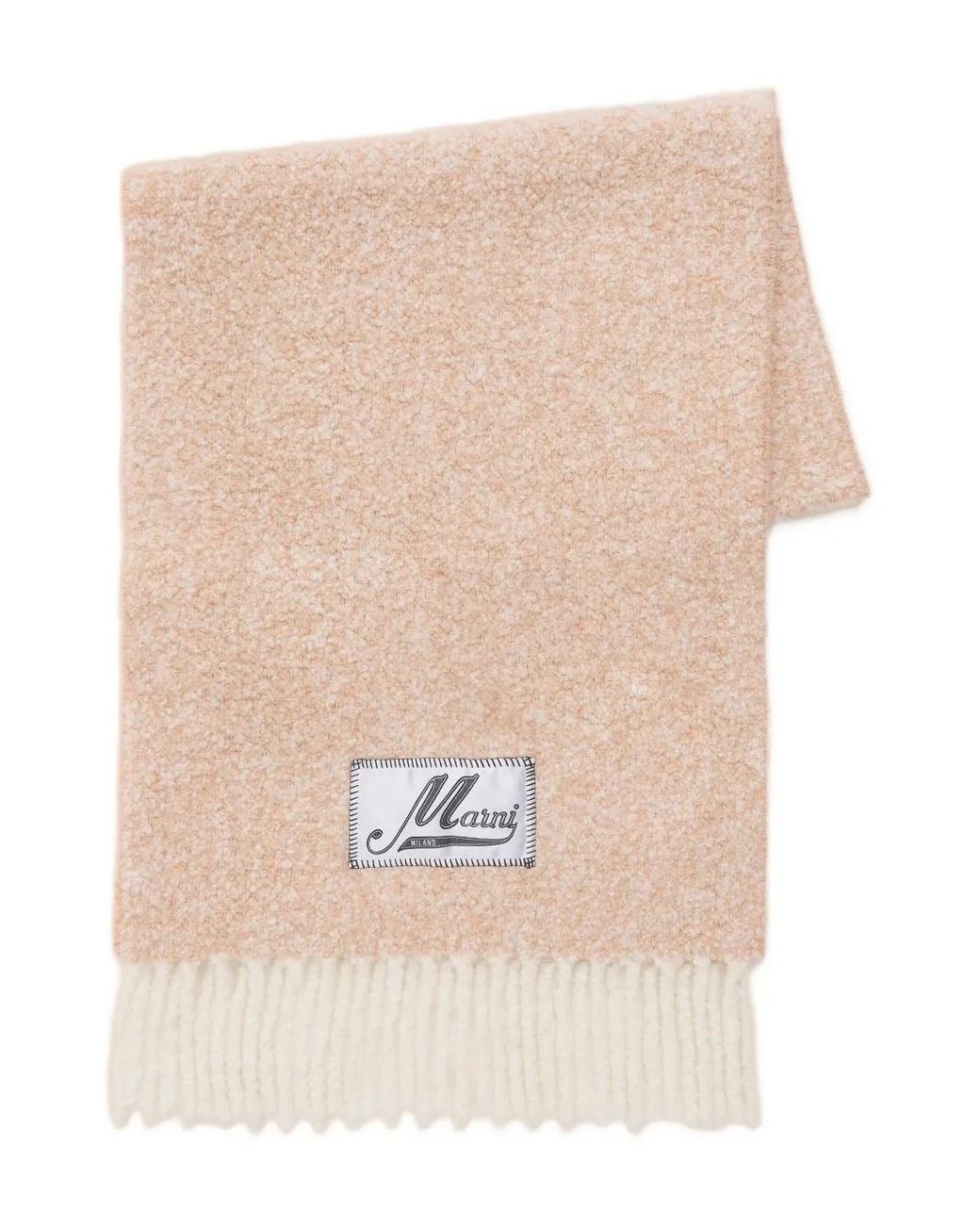 Marni Natural Schal Aus Bouclé-Alpaka