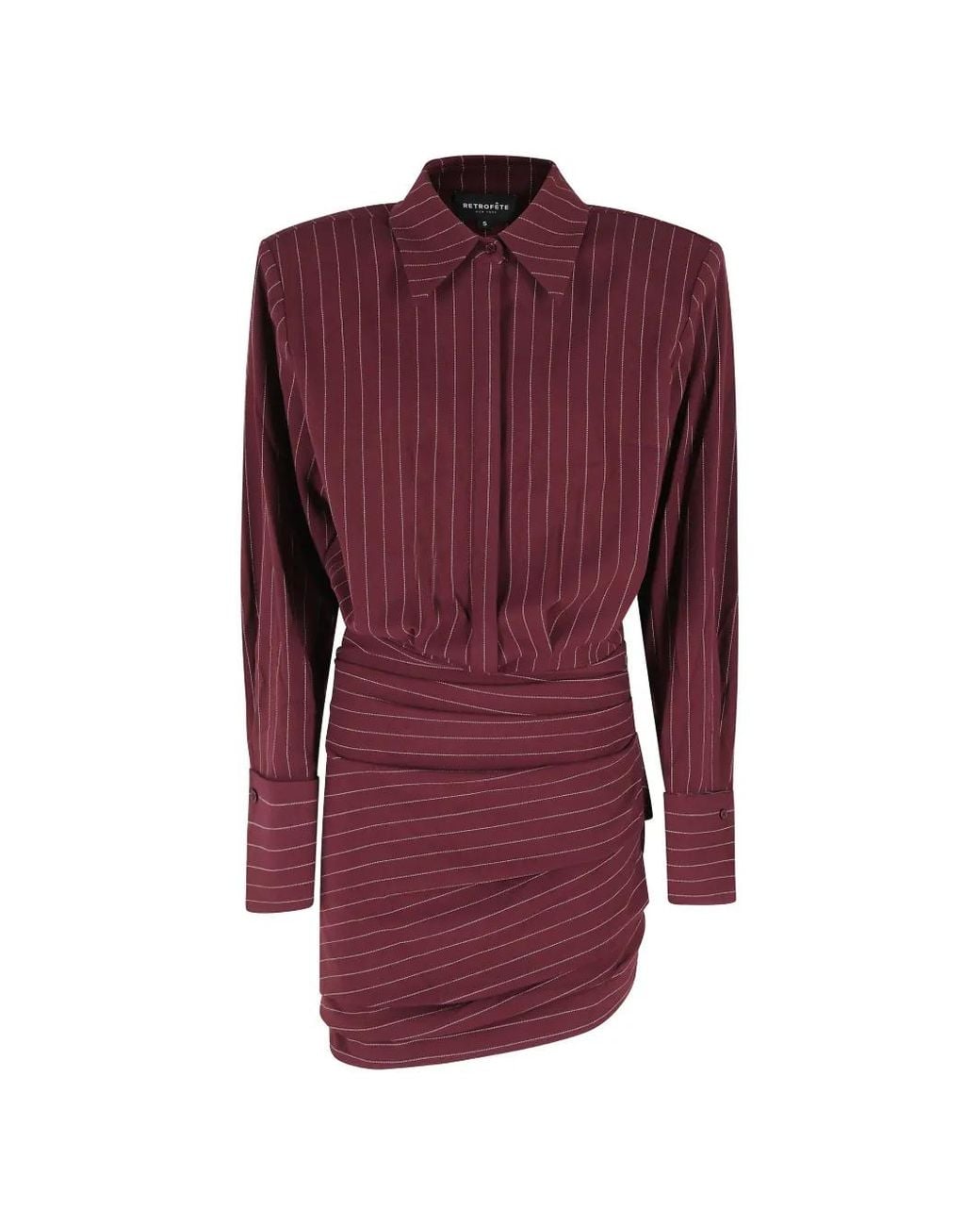 retroféte Purple Narine Striped Mini Dress