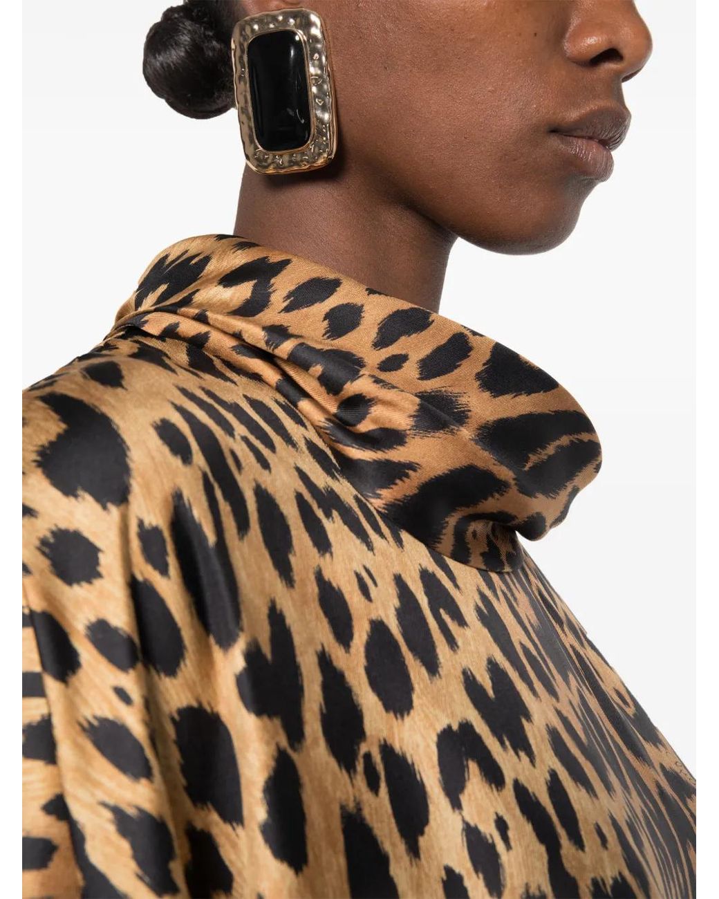 Gucci Natural Printed Silk Dress