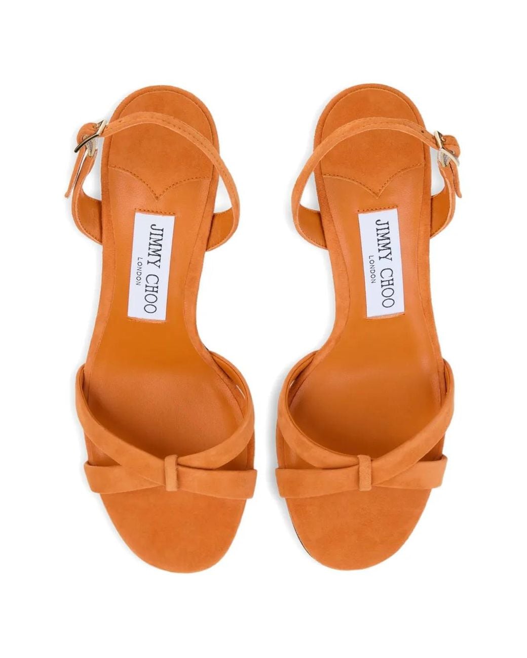 Jimmy Choo Pink Elsy 70 Sunset Suede Crossover Slingbacks Sandals