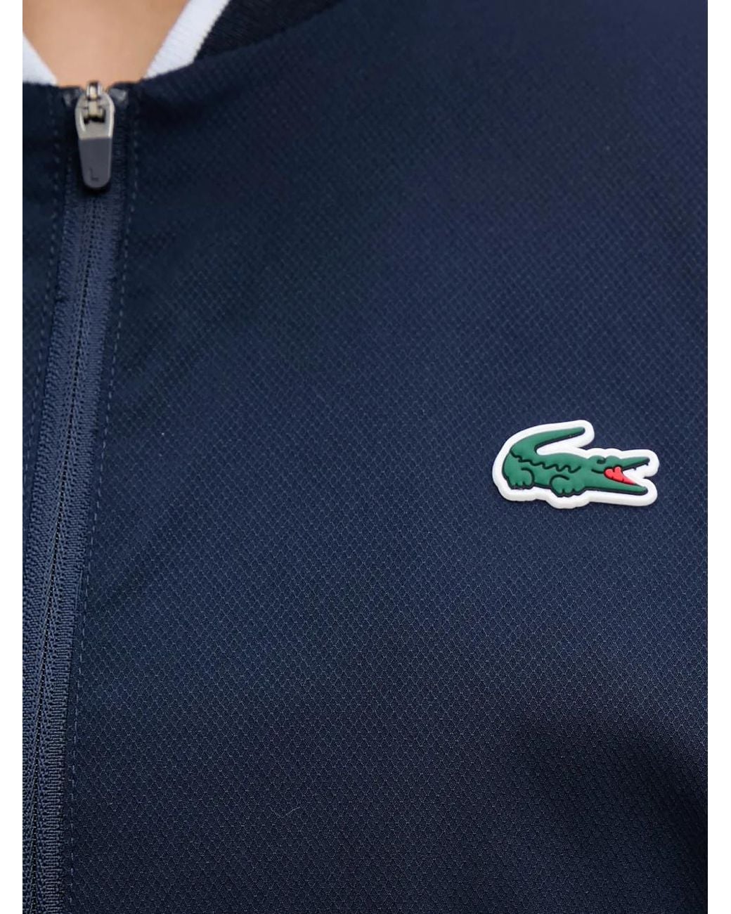 Veste Zippée À Patch Logo Lacoste en coloris Blue