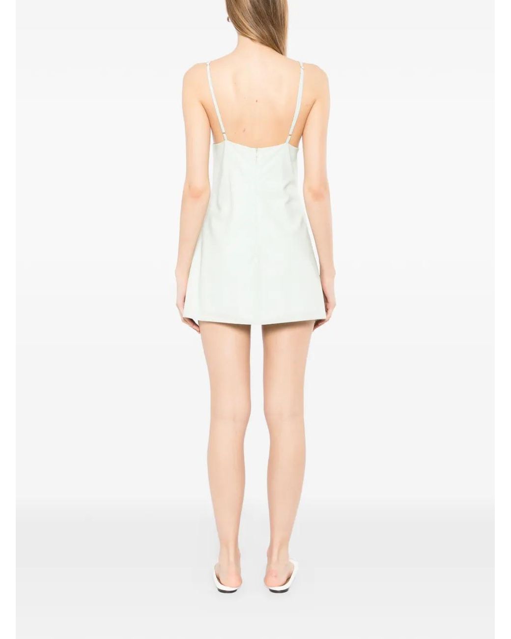 Kiki de Montparnasse White Bow V-Neck Dress