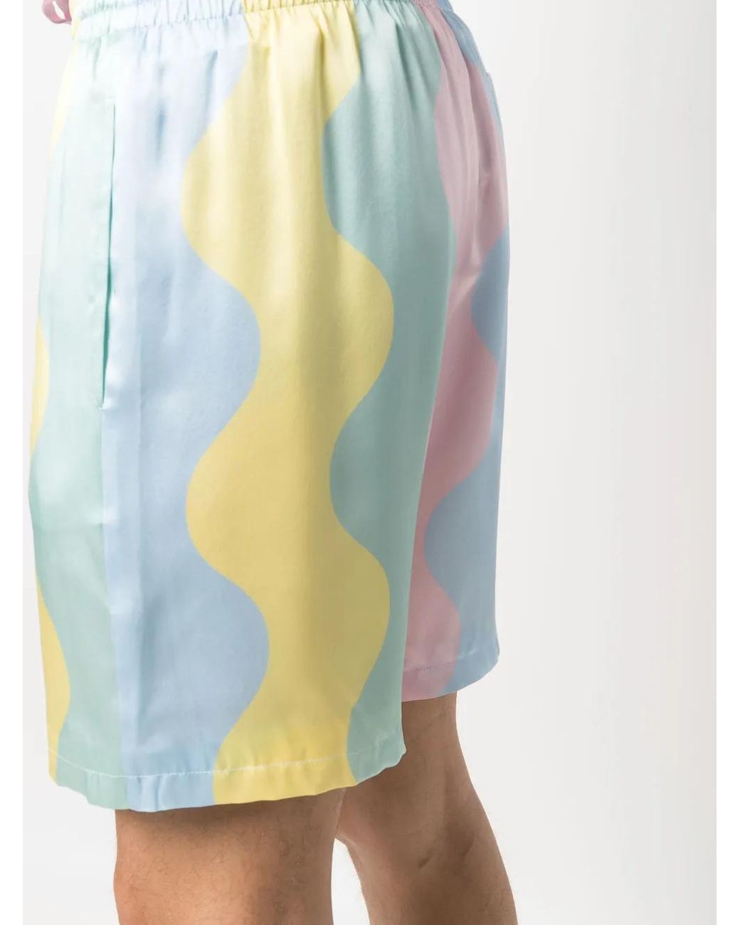 Casablanca Multicolor Wave-print Drawstring Shorts for men