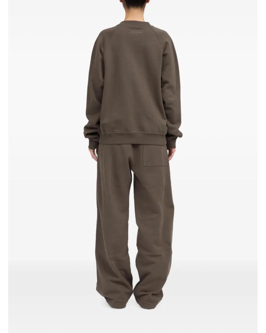 MM6 by Maison Margiela Brown Logo-Print Sweatshirt