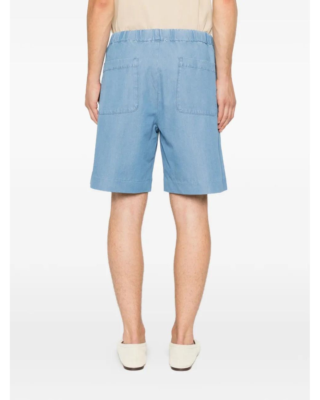 Sandro Blue Elasticated-Waistband Shorts for men