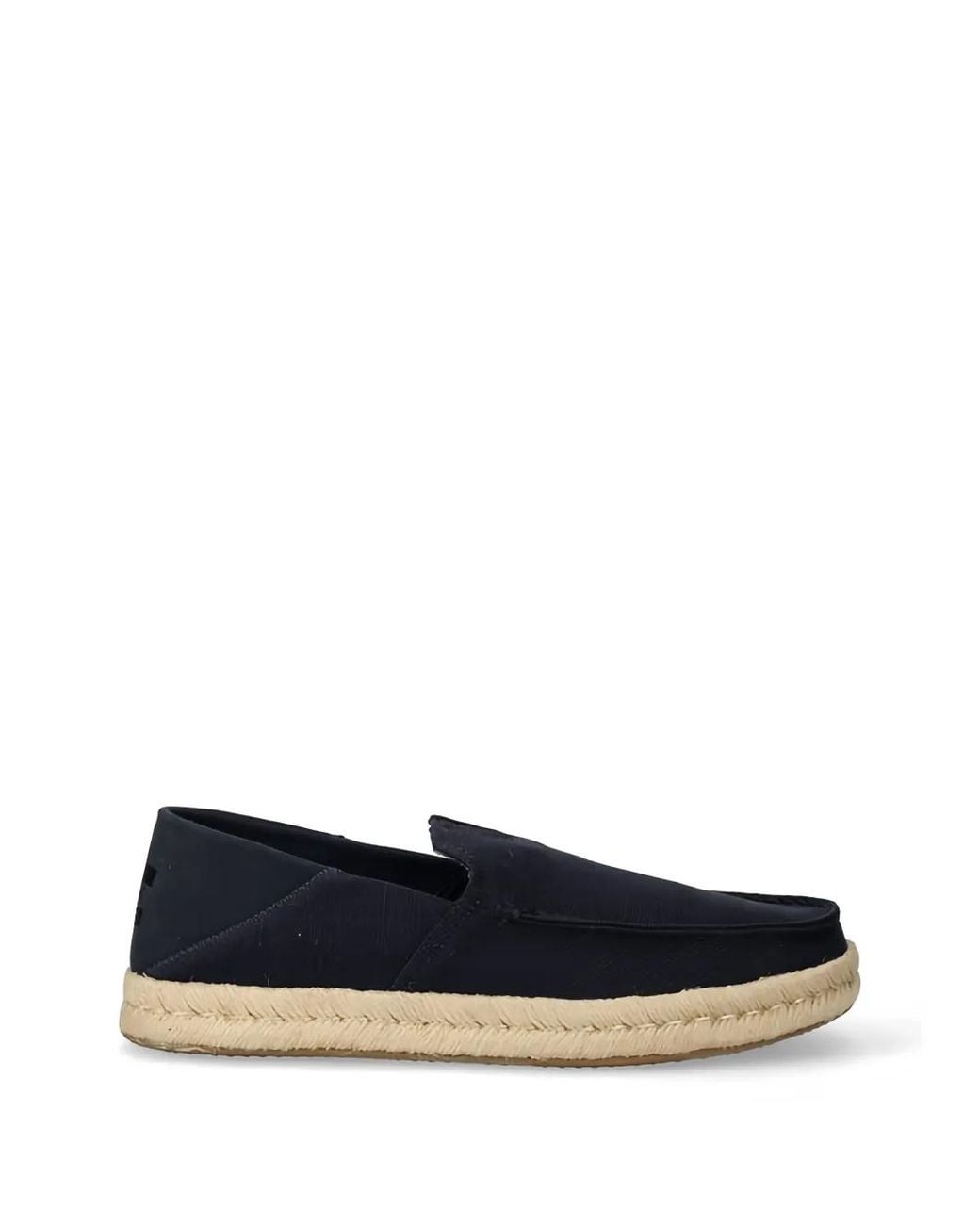 TOMS Blue Alonso Rope-Detail Loafers for men