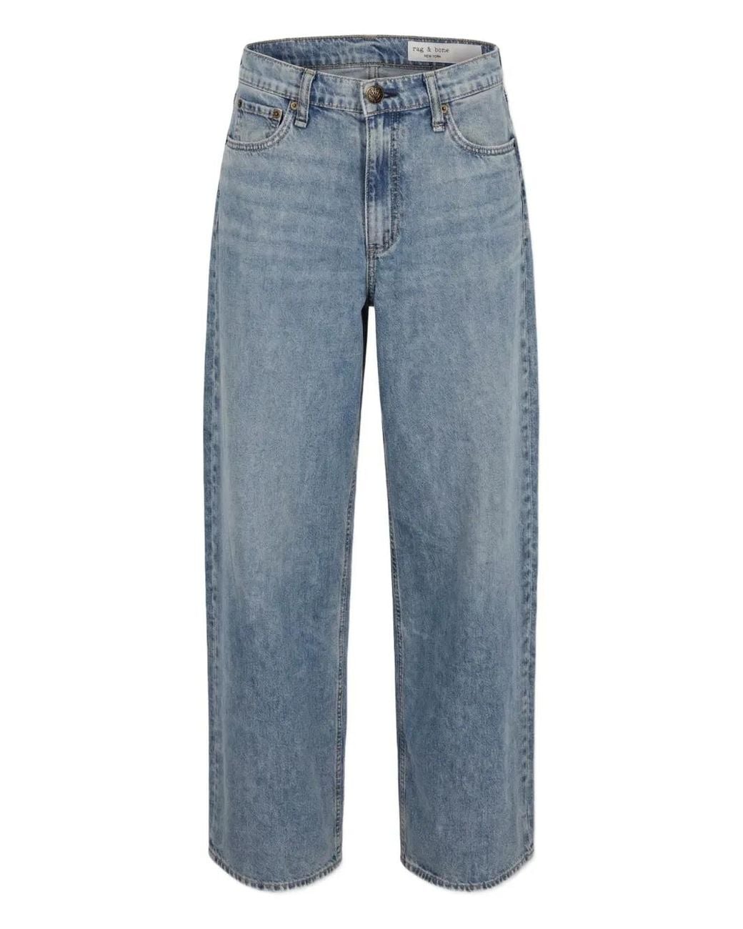 Rag & Bone Blue Sofie Wide-Leg Jeans