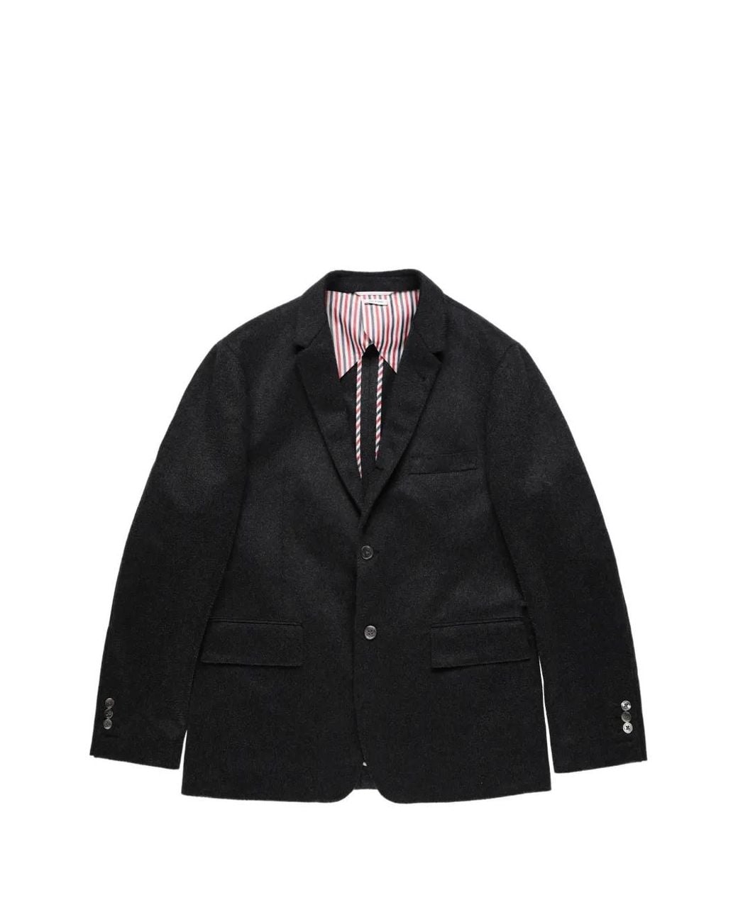 Thom Browne Black Wide Shoulder Jacket for men