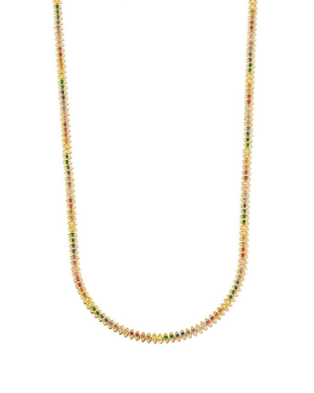Sydney Evan White 14Kt Sapphire Eternity Necklace