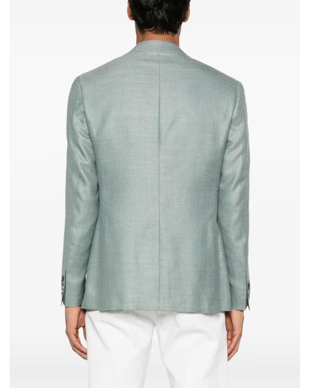 Canali Blue Interwoven Blazer for men