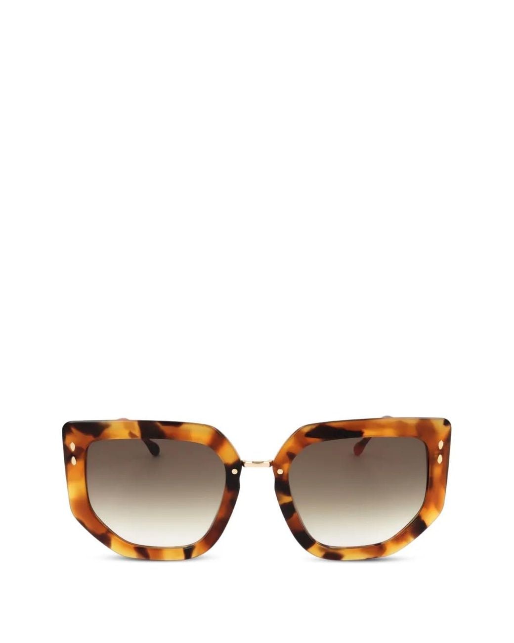 Isabel Marant Brown Tortoiseshell-Effect Geometric-Frame Sunglasses